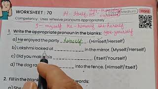 Class 6-7 Pravah English Worksheet 70 || Pravah grade 6 aur 7 angreji worksheet 70