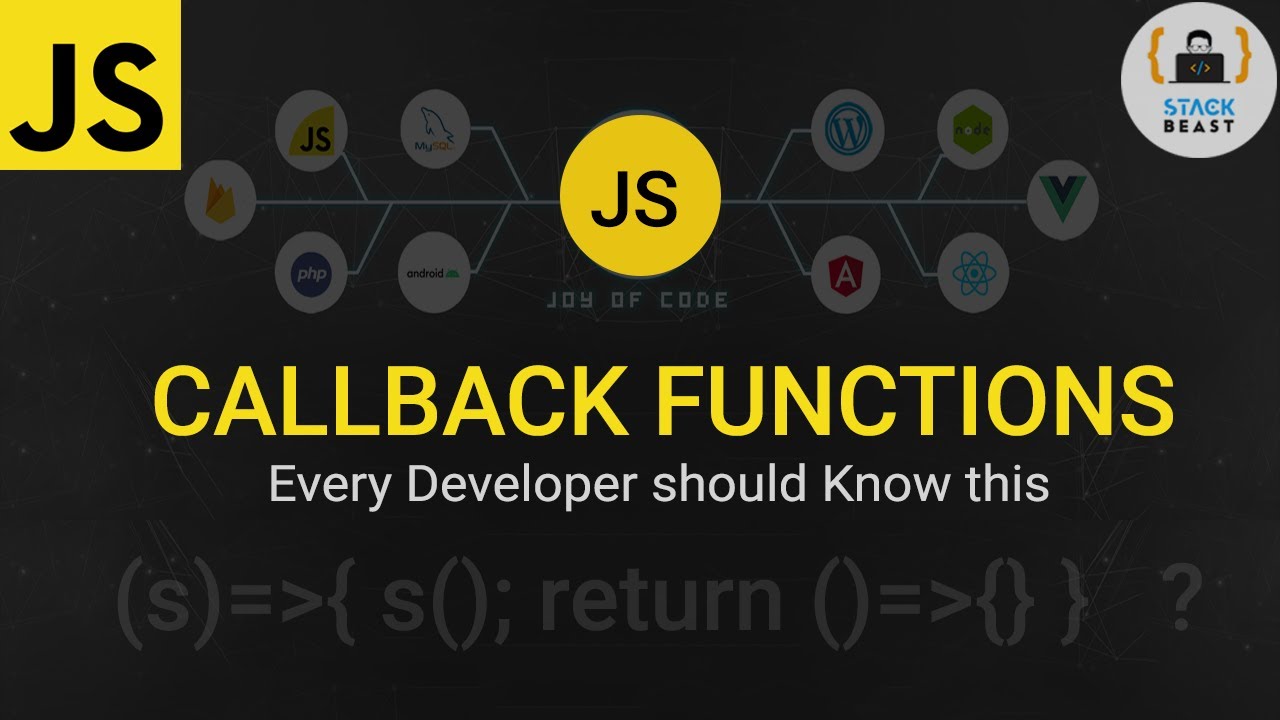 Callback Functions In JavaScript | Learn JavaScript | JavaScript ...