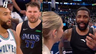 Kyrie Irving reacts to Luka's GAME WIINER vs Timberwolves in Game 2, Postgame In