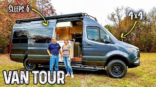 Most DETAILED Build - Rugged Exterior With Relaxing Interior Vibes | Sprinter 4x4 Camper Van