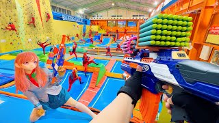 Nerf War | Amusement Park Battle 107(Nerf First Person Shooter)