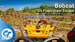 Bobcat back seat on-ride 5K POV @60fps Six Flags Great Escape