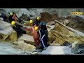 landslide blocks gangotri highway sdrf rescues stranded pregnant woman