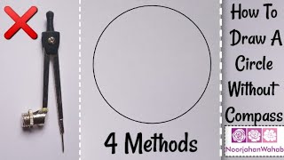 How to draw perfect circles without compass - 4 Methods // amazing circle drawing tricks for Kids