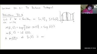 Lecture 24.1 - The Darboux Integral