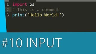 #10 TUTORIAL DE PYTHON 3 - A FUNÇÃO INPUT