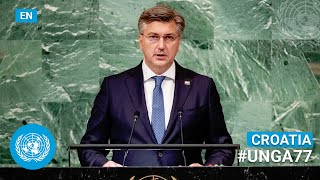 🇭🇷 Croatia - Prime Minister Addresses United Nations General Debate, 77th Session (English) | #UNGA