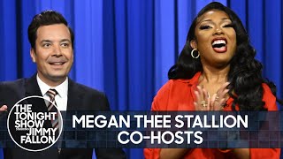 Co-Host Megan Thee Stallion Helps Jimmy Deliver the Monologue | The Tonight Show