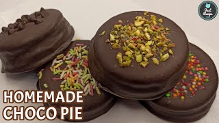 HOMEMADE CHOCO PIE RECIPE | Lotte Choco Pie Cake | Easy Chocolate Biscuit