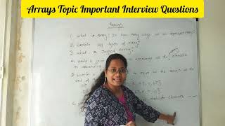 Arrays Topic Important Questions | Important Questions | Fullstack Java | @magneqsoftware6896