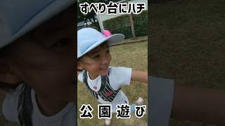 【公園遊び】コンビネーション遊具のすべり台にハチが出てパニック💦 #shorts #shortsvideo #ショート