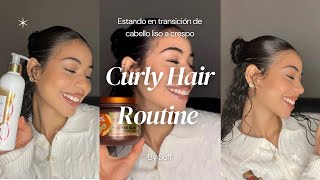 CURLY HAIR ROUTINE  (estando en transición de cabello liso a crespo) •PRODUCTOS QUE UTILIZO💖