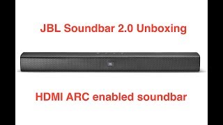 JBL Soundbar 2 0 Unboxing and First Look | HDMI ARC enabled