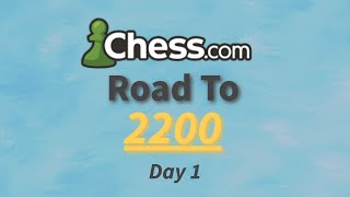 ROAD TO 2200! Day 1 Series! (Chess.com)