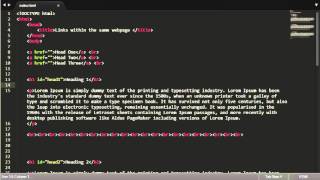 HTML Tutorials - 9 - Links within the same webpage