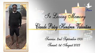 Funeral Tribute Service Of Claude Patsy Hendren Valentine