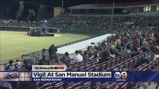 Vigil Held At San Manual Stadium To Honor San Bernardino Victims