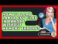 How To Load Large CSV Files In Pandas Without Memory Errors? - Python Code School
