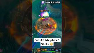 Full AP Malphite 💥😂 One-ShotMadness! | #League of Legends #Malphite #OneShot #LoL #gamingshorts