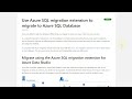 Migrate SQL Server workloads to Azure SQL Database