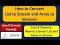 How to Convert List to Stream and Array to Stream? | Java 8 Streams | Streams in Java 8