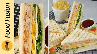 Chicken Spread Sandwich Recipe by Food Fusion