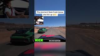 The moment Sam frank knew she fck up 😭✌️ #samfrank #gt3 #carcommunity
