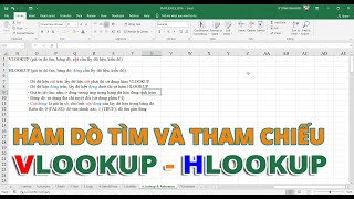 Microsoft Excel 2016 - Nhóm dò tìm và tham chiếu (VLOOKUP - HLOOKUP)