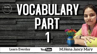 HEBREW VOCABULARY | PART -1 |  INTERMEDIATE | LEARN HEBREW IN TAMIL | HJM TODAY'S TEACH