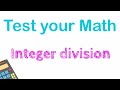 Integer division - เรียนออนไลน์ | panatdatutor