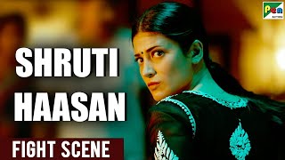 Shruti Haasan - Fight Scene | Krack  | Ravi Teja, Samuthirakani | Hindi Dubbed Movie