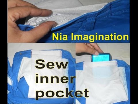 Sew inner pocket with jeans or pant easily Sew inner pocket with jeans or pant easily