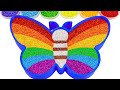 ASMR Slime Video | How To Make Beautiful Rainbow Butterfly Bathtub With Glitter Slime | By Yo Yo