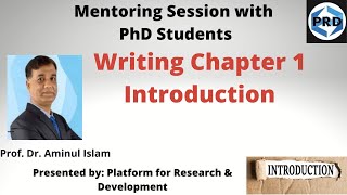 WHAT TO WRITE IN CHAPTER 1 IN A PHD/DBA DISSERTATION?