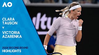 Clara Tauson v Victoria Azarenka Highlights | Australian Open 2024 Second Round