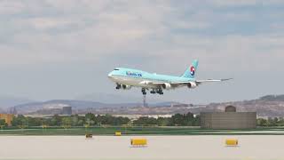 [플심] 대한항공 B747-8i 스페인 바로셀로나공항 착륙 Plane Spotting / -137 FPM #msfs #landing #koreanair #b747 #대한항공