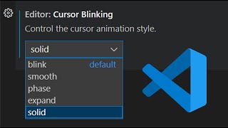 Disable blinking cursor in VSCode