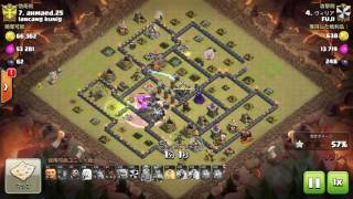 TH9 vs TH9 2Golems,4Healers AQwalk \u0026 GowiHog@ヴィリア