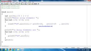 Array By User Input Method in C programming