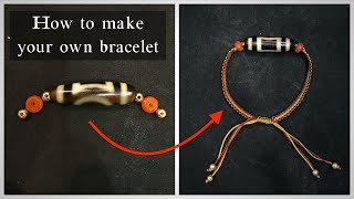 How to make your first bracelet/necklace｜Dzi Bead Bracelet/Making Bracelet making