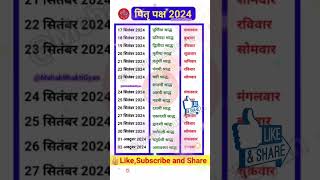 पितृ पक्ष 2024 श्राद्ध पक्ष कब है 2024 श्राद्ध कब से है Pitru Paksh 2024 Dates #shorts #shradh