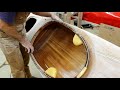 sanding a wooden kayak for varnish