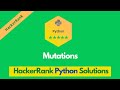HackerRank Mutations problem solution in Python | Python problems solutions | Programmingoneonone