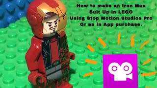 lego iron man stop motion