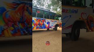 💥கடினமான வளைவில் ரிவர்ஸில் சென்ற பஸ்❤️🚍| #hornsound #reversevideo #bus #shorts #trending #automobile