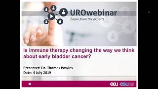 Urowebinar: Is immune therapy changing the way we think about early bladder cancer?