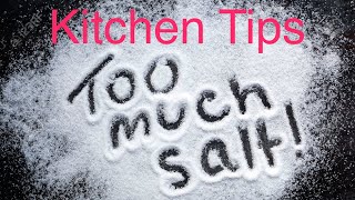Important Kitchen Tips / HOW TO REDUCE EXCESS SALT FROM A DISH / KITCHEN TIPS