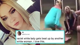 Woman Becomes Internet HERO for Beat Down on Racist Lady