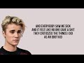 Justin Bieber & benny blanco - Lonely (Lyrics Visuals)
