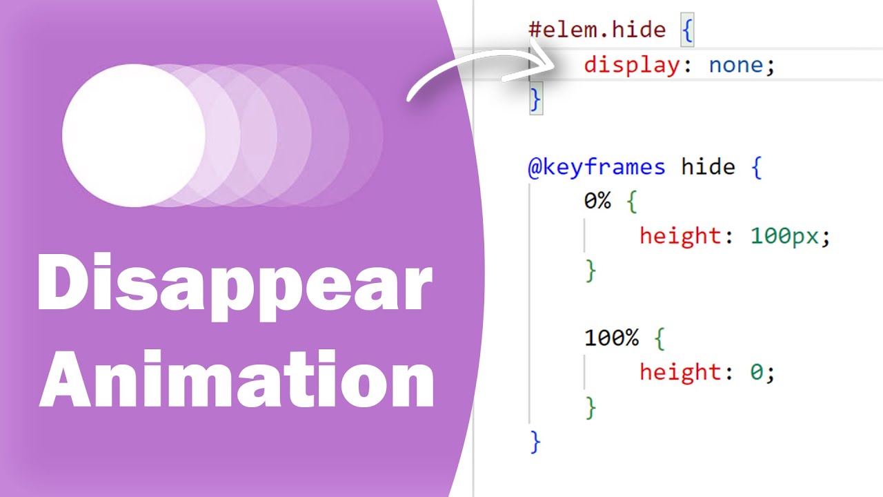 Css Animation On Display None Css Disappear Animation Youtube